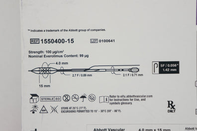 Abbott 1550400-15 Xience Sierra Everolimus Eluting Coronary Stent System (x)